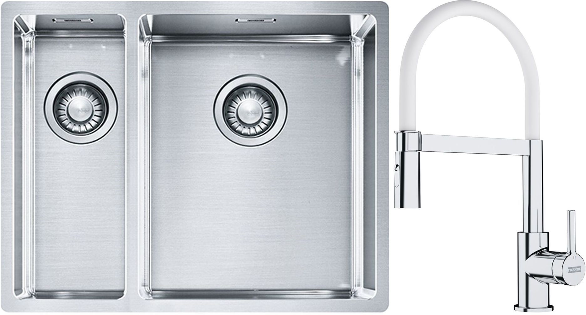 Súprava nerezový drez Franke Box 127.0369.916, kuchynská batéria Franke Lina 115.0626.088, 112.0545.792