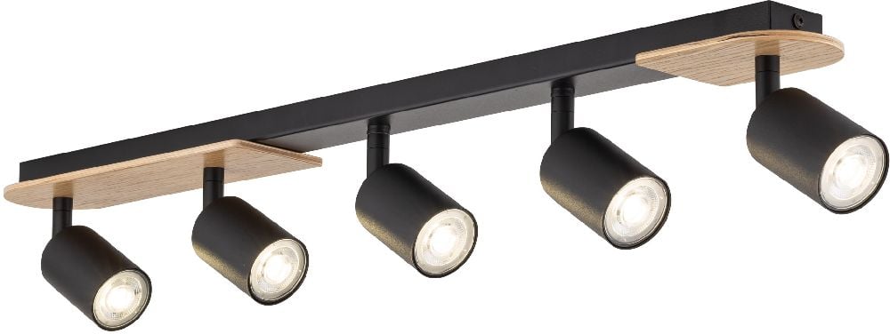 TK Lighting Cover stropné svietidlo 5x10 W čierna 5777