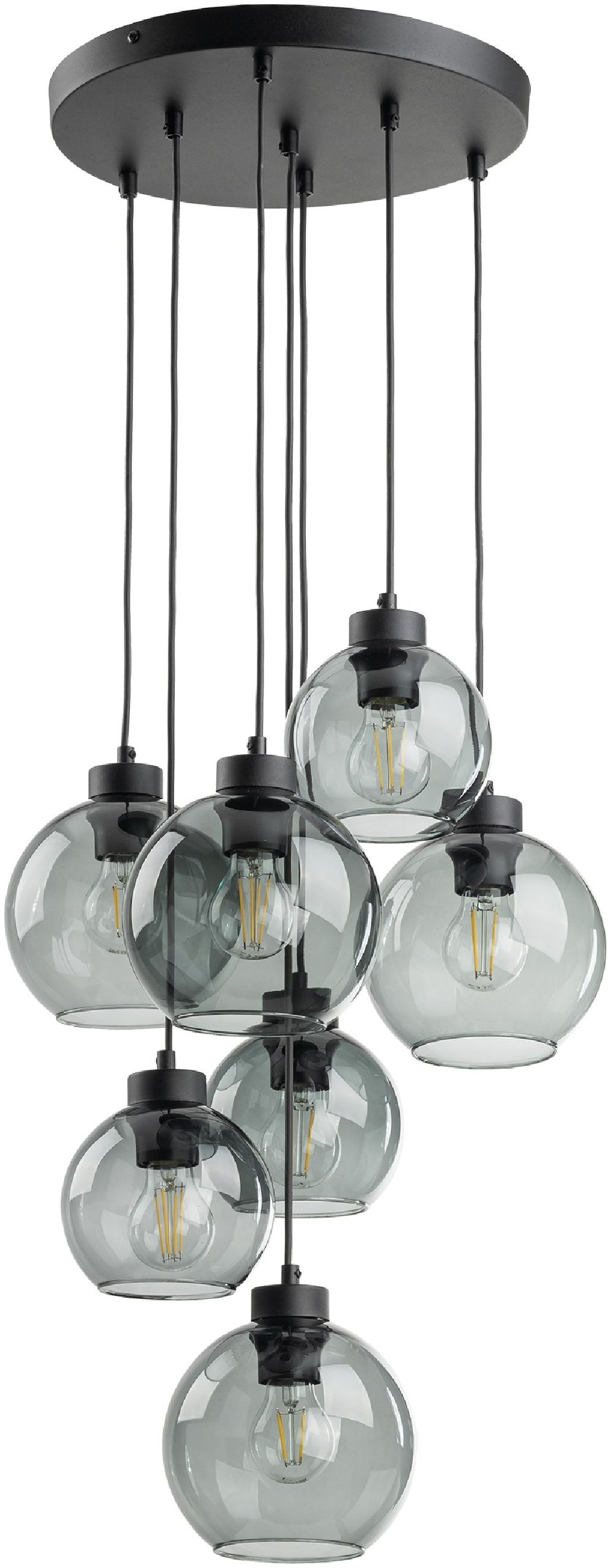 TK Lighting Cubus závesné svietidlo x15 W čierna 10207
