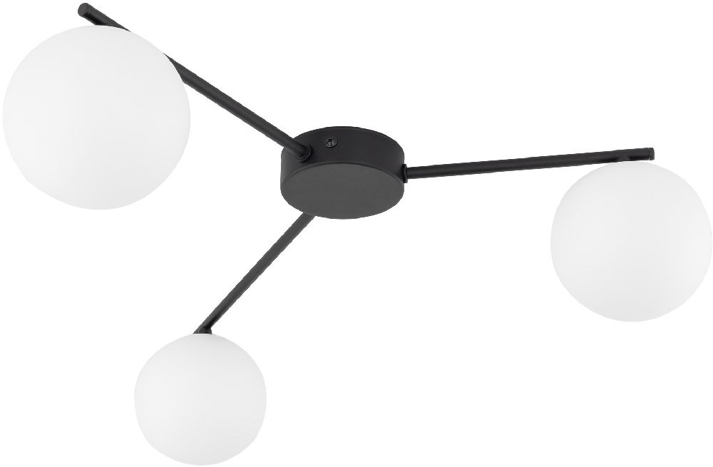 TK Lighting Elton stropné svietidlo 3x8 W čierna 10261