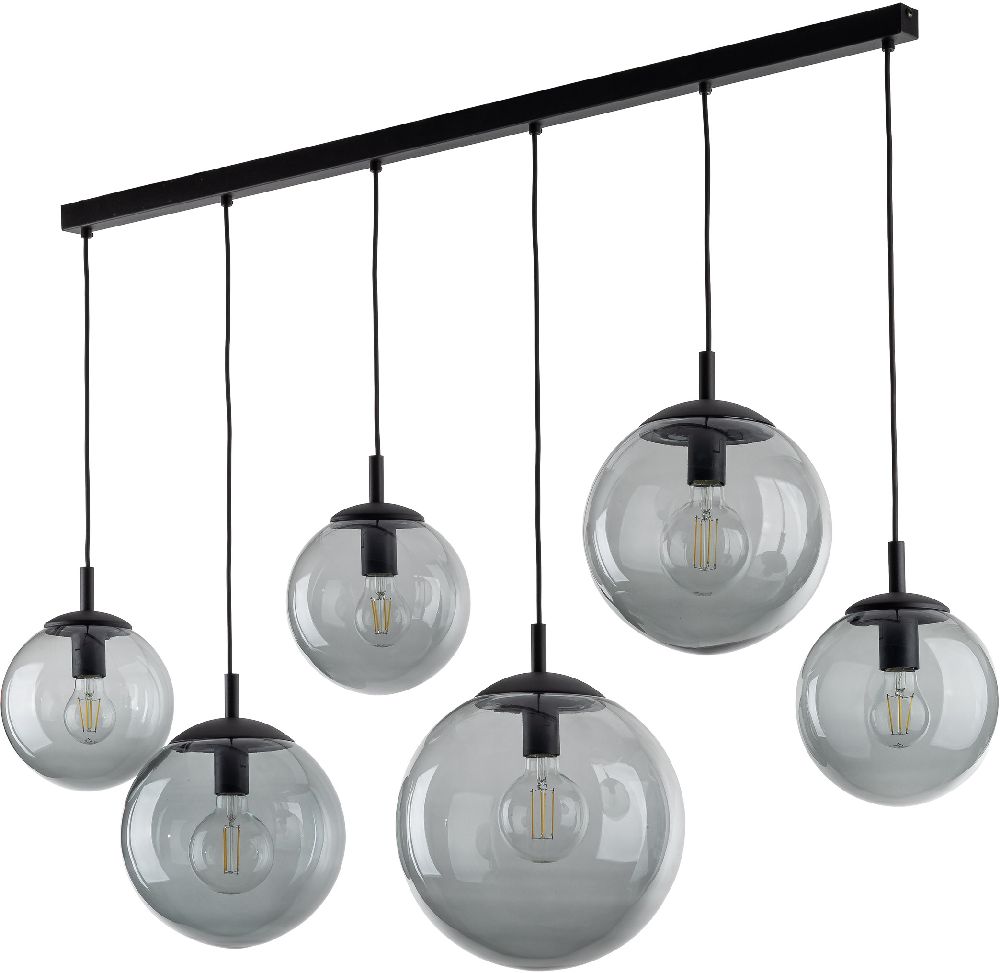 TK Lighting Esme závesné svietidlo 6x15 W grafitová 5383