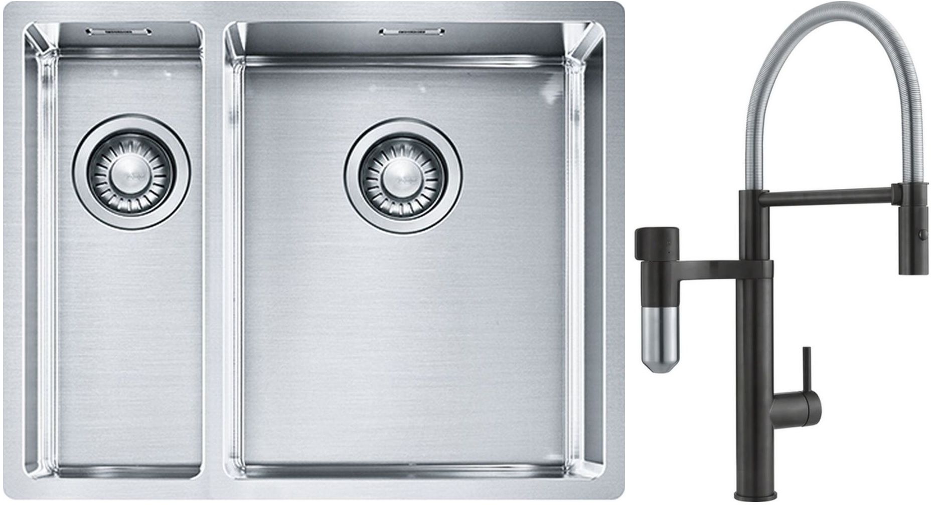 Súprava kuchynská batéria Franke Vital Semi-Pro 120.0621.313, nerezový drez Franke Box 127.0369.916
