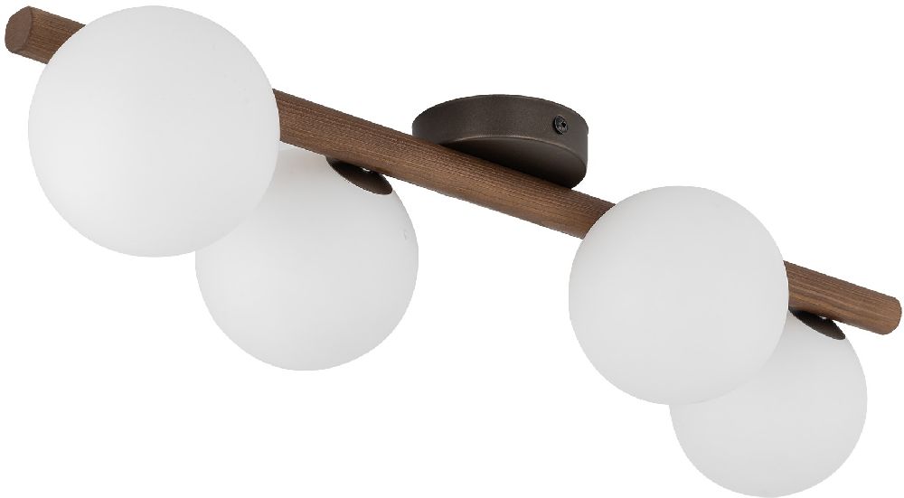 TK Lighting Estera stropné svietidlo 4x8 W drevená 10270