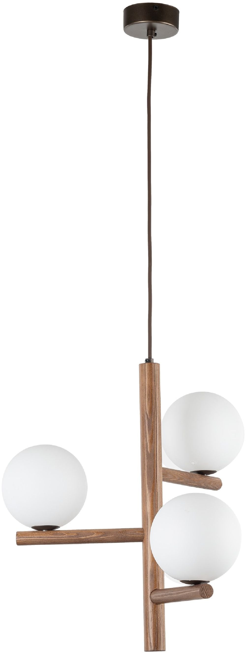 TK Lighting Estera závesné svietidlo 3x8 W drevená 10271