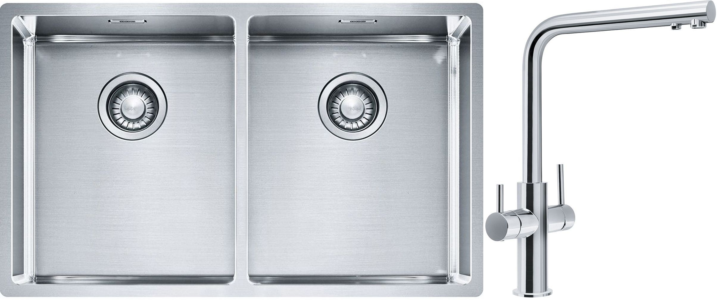 Súprava nerezový drez Franke Box 127.0370.188, batéria pre vodný filter Franke Neptune Clear Water 115.0370.689, 112.0545.792