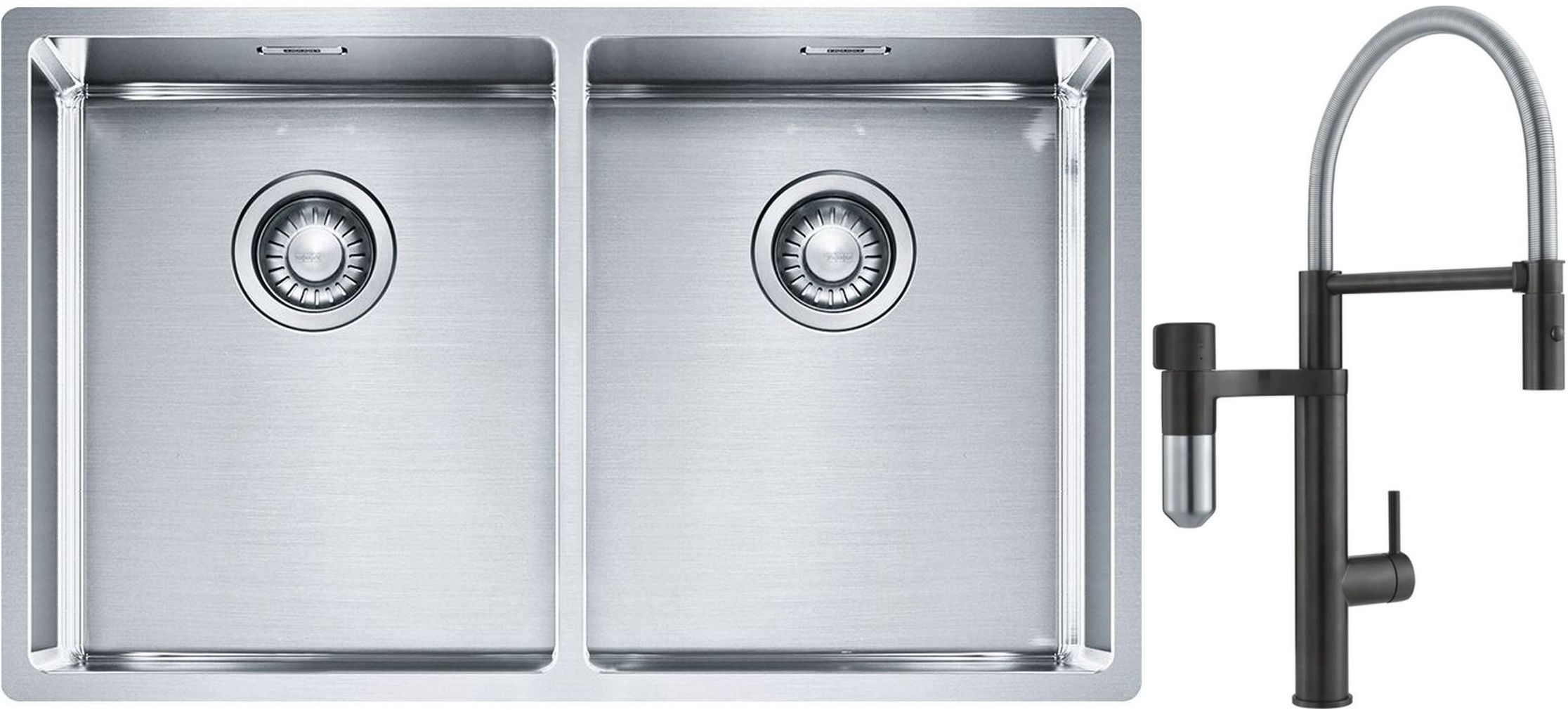 Súprava kuchynská batéria Franke Vital Semi-Pro 120.0621.313, nerezový drez Franke Box 127.0370.188