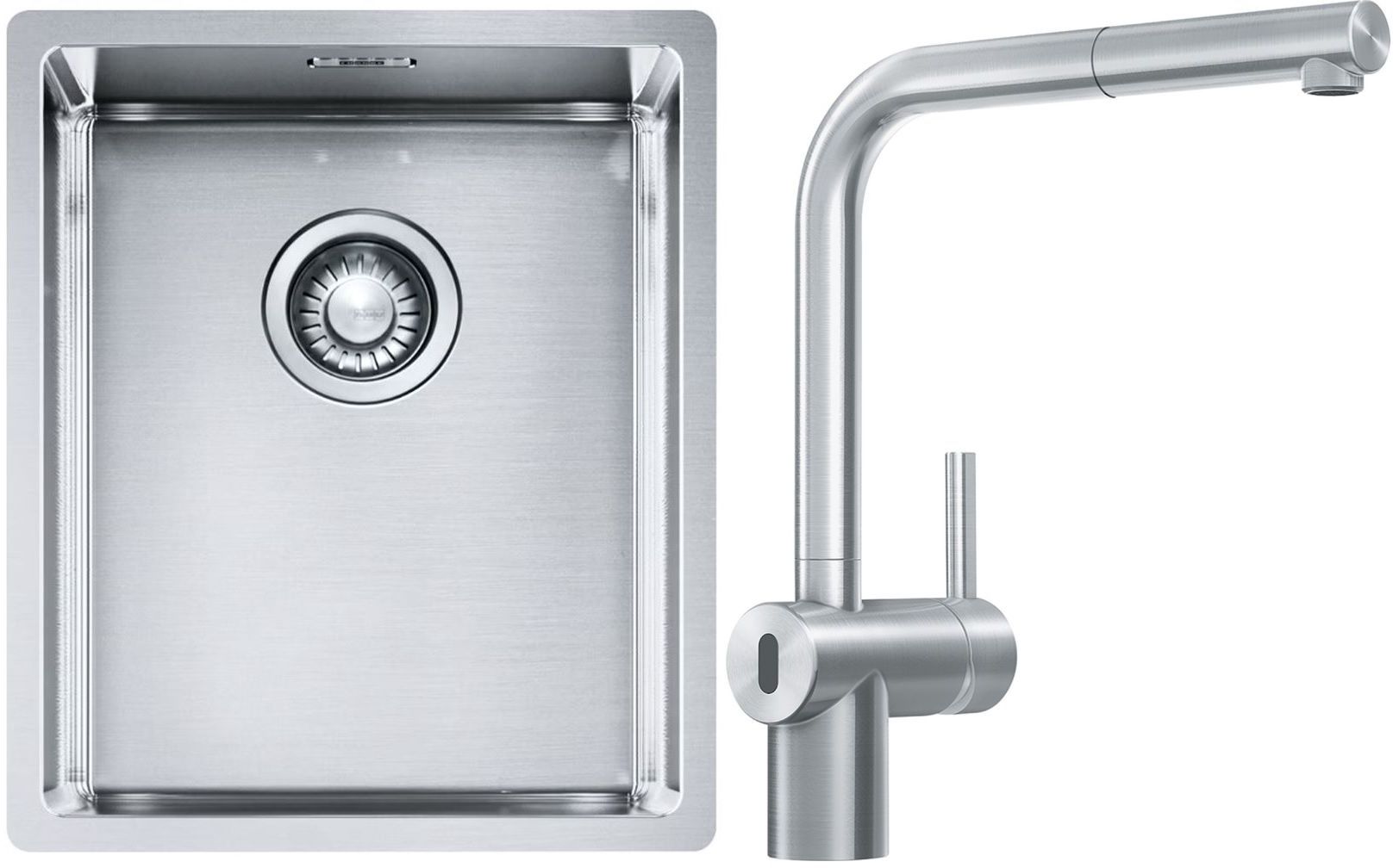 Súprava kuchynská batéria Franke Atlas Neo Sensor 115.0625.523, nerezový drez Franke Box 127.0453.653