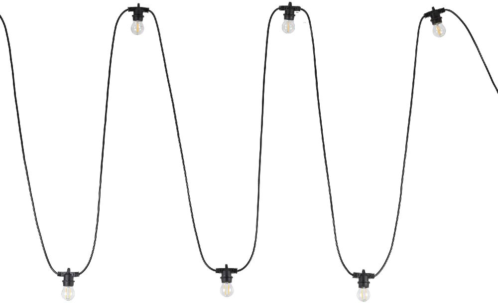 TK Lighting Girlanda vonkajšia girlanda x15 W čierna 10183