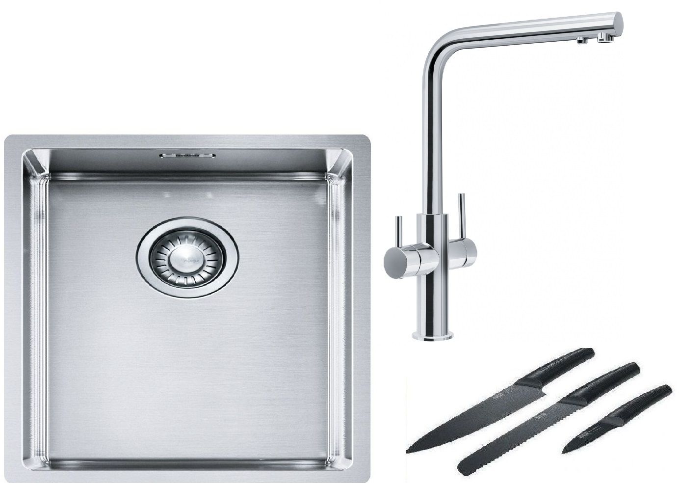 Súprava batéria pre vodný filter Franke Neptune Clear Water 115.0370.689, nerezový drez Franke Box 127.0453.653, 112.0545.792