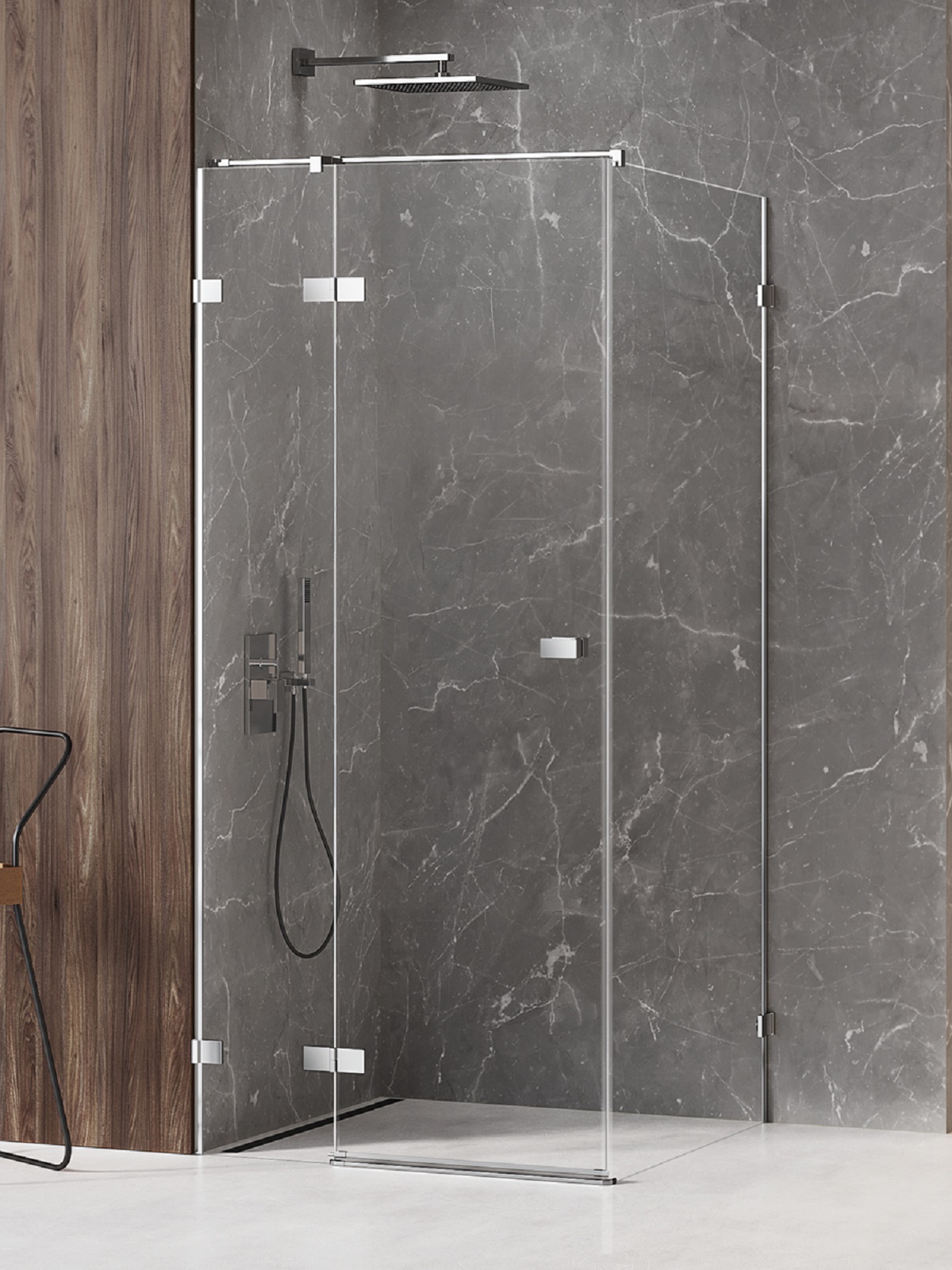 New Trendy Avexa sprchovací kút 80x70 cm štvorcová chromová lesklé/priehľadné sklo EXK-1455