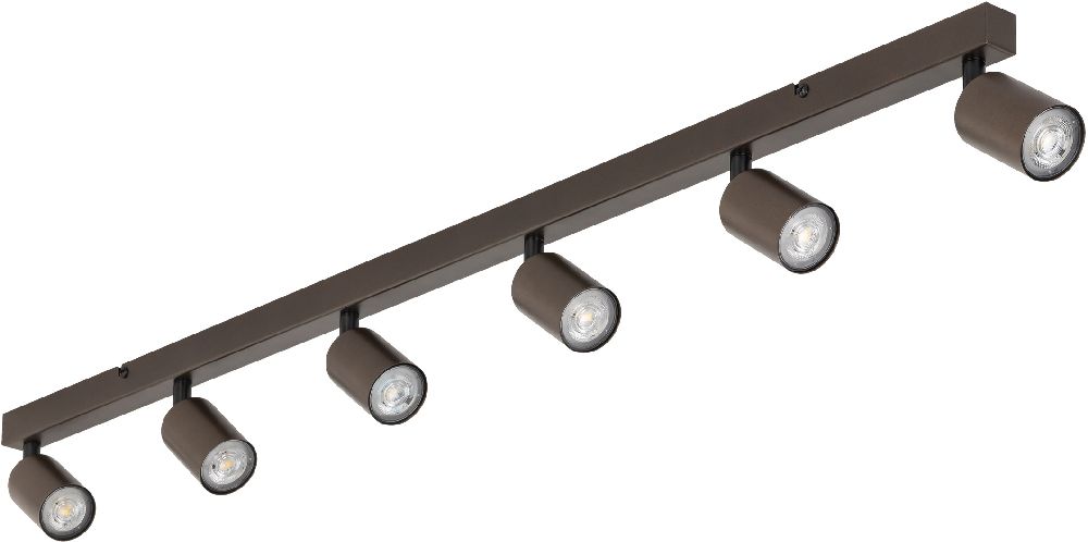TK Lighting Top stropné svietidlo 6x10 W hnedá 6183
