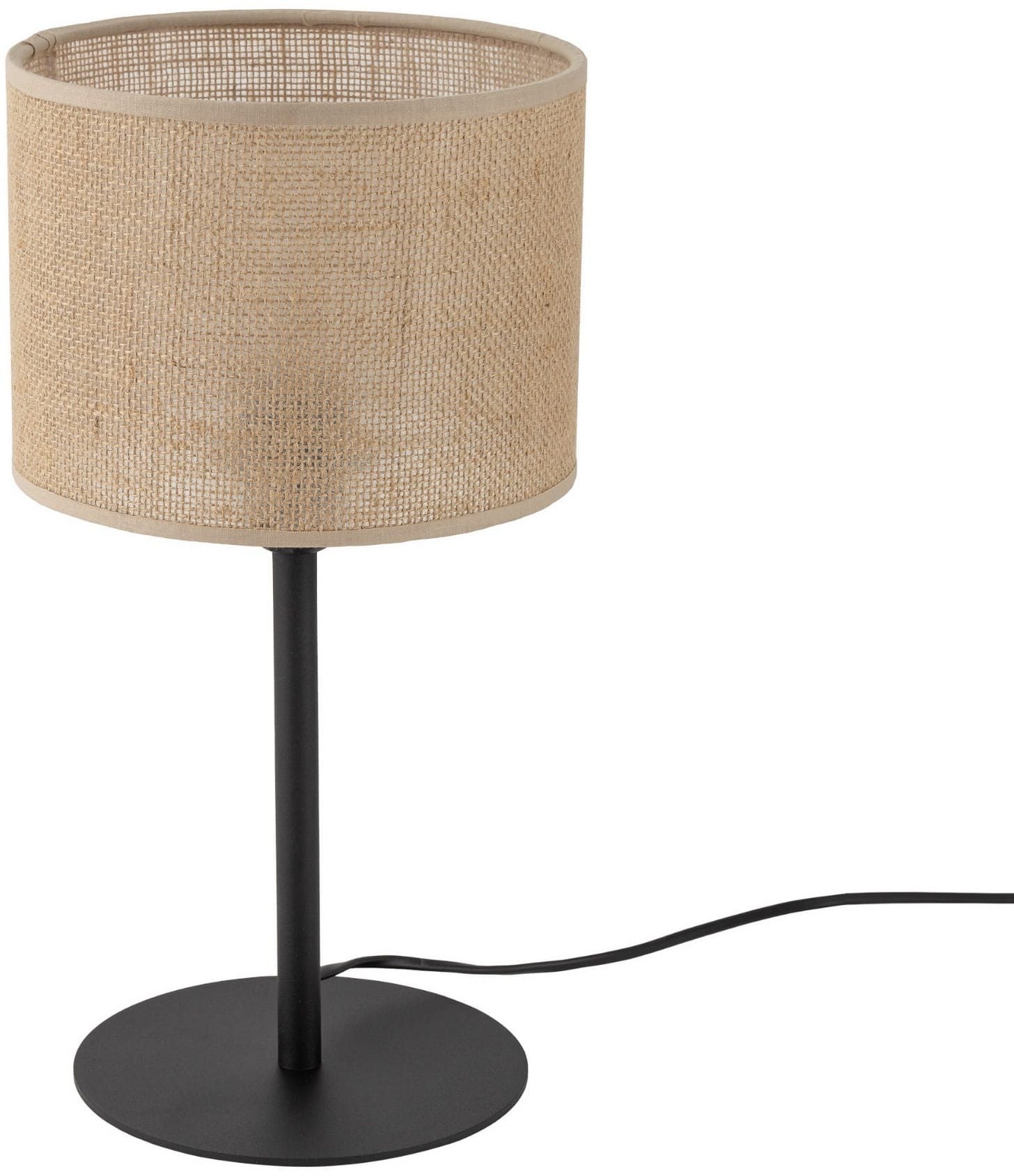 TK Lighting Juta stolová lampa 1x15 W čierna 5552