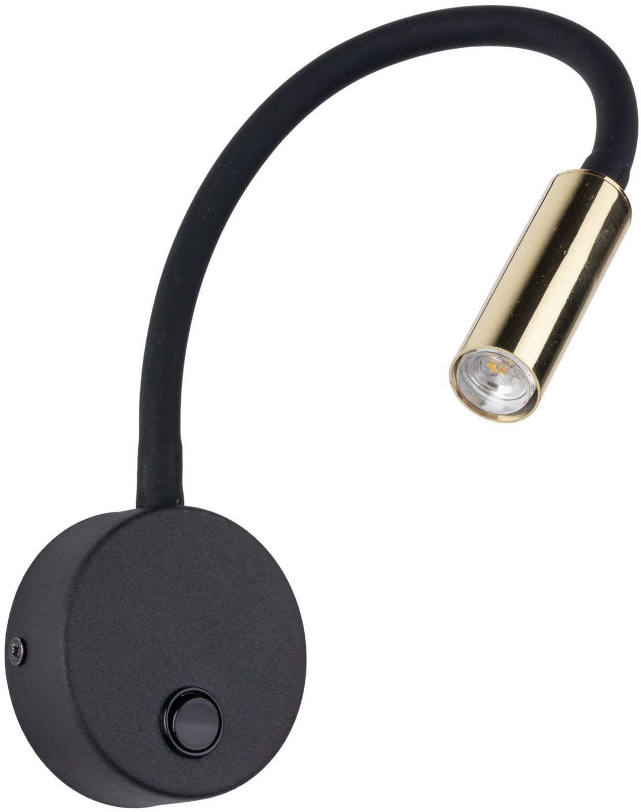 TK Lighting Lagos nástenná lampa 1x6 W čierna-zlatá 10039