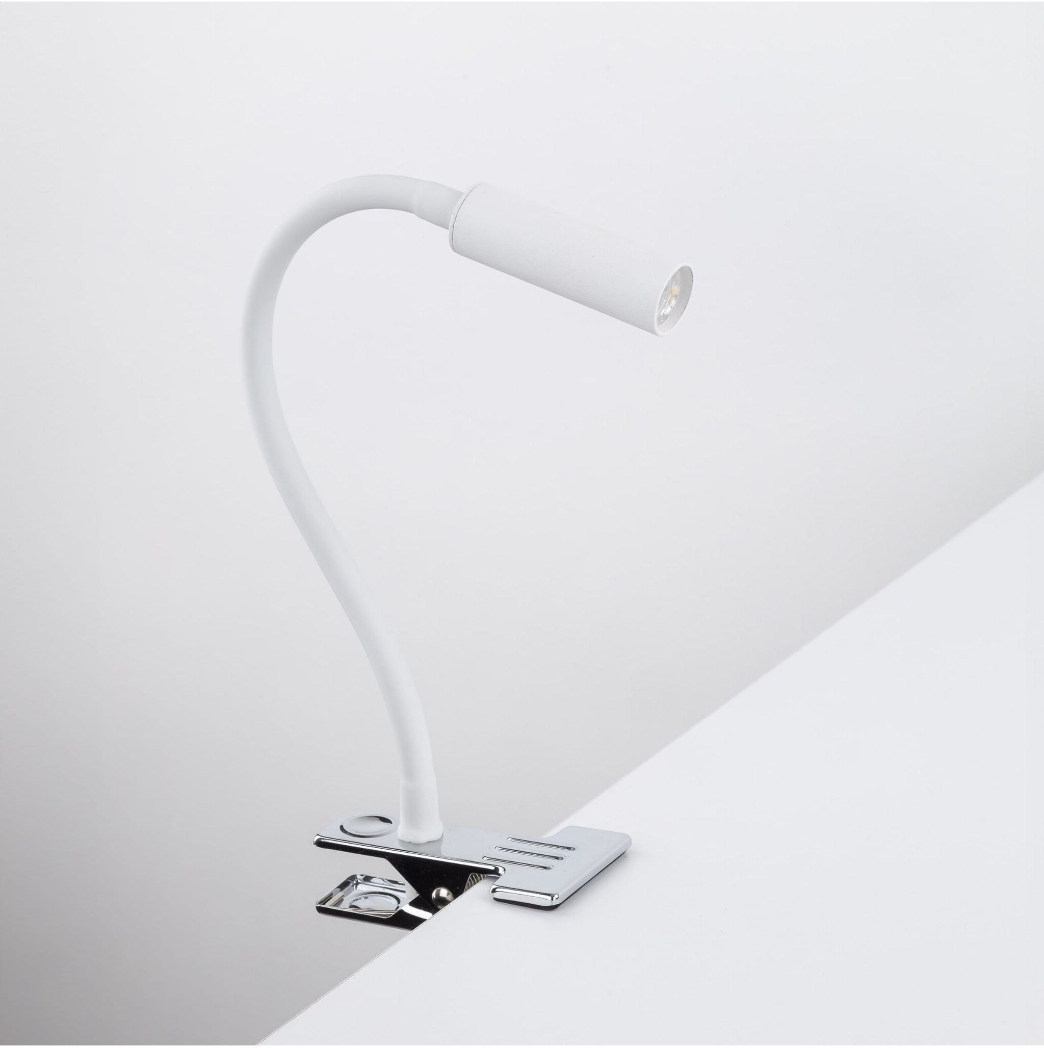 TK Lighting Lagos stolová lampa 1x6 W biela-chróm 16024