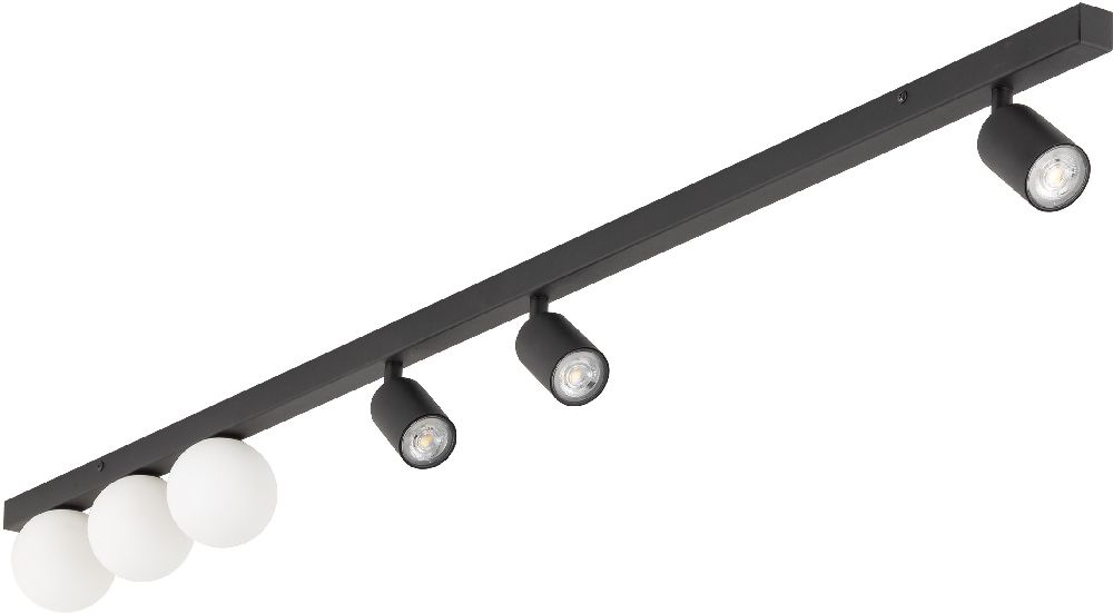 TK Lighting Vox stropné svietidlo 6x10 W čierna 10003
