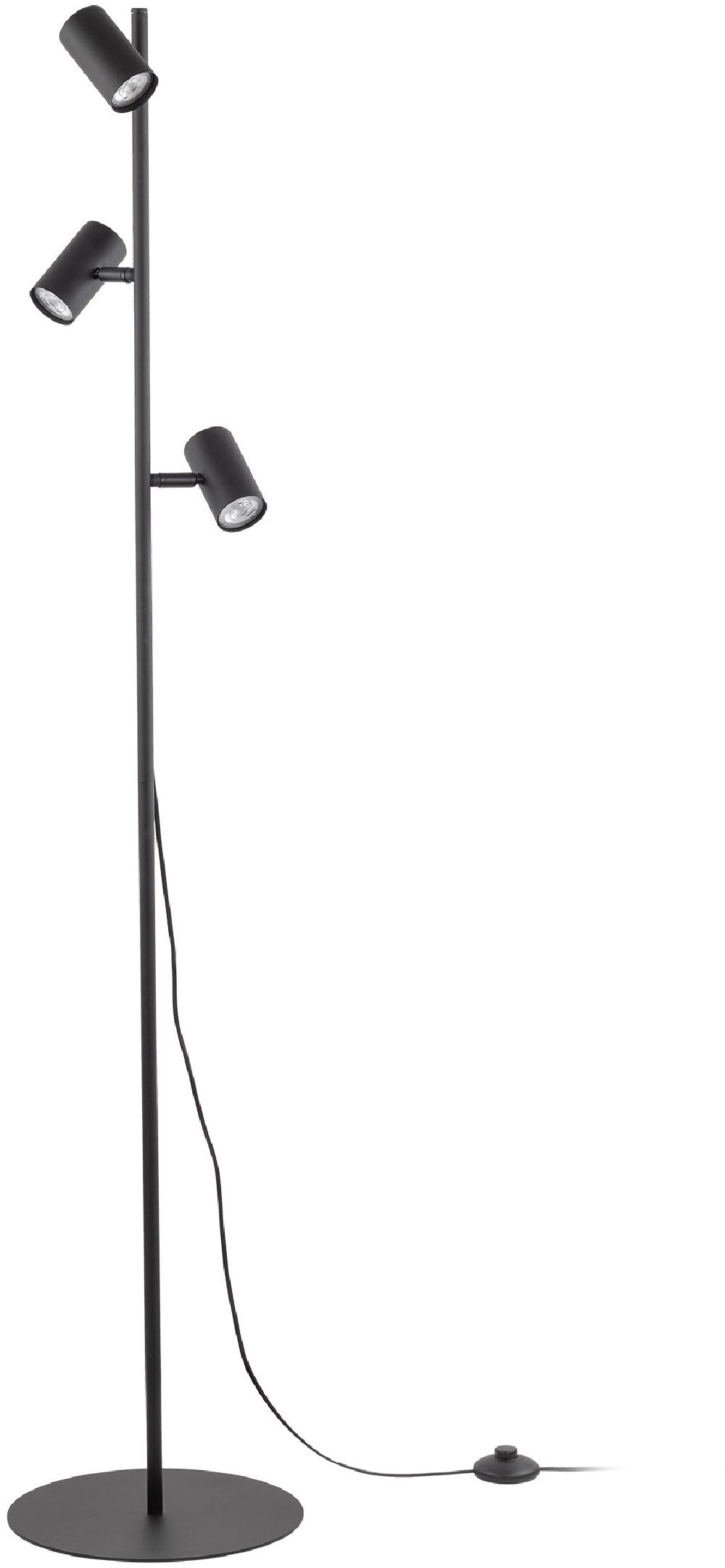 TK Lighting Top stojaca lampa 3x10 W čierna 16064