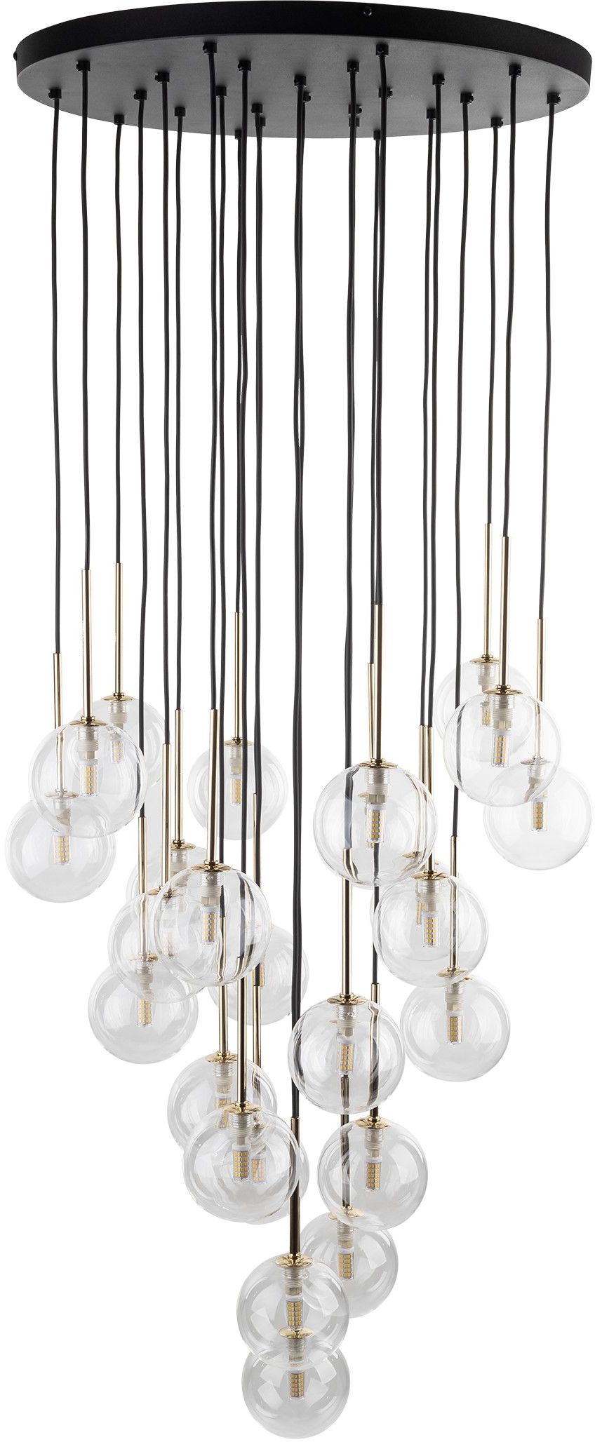TK Lighting Nilos závesné svietidlo x W čierna-zlatá 10099