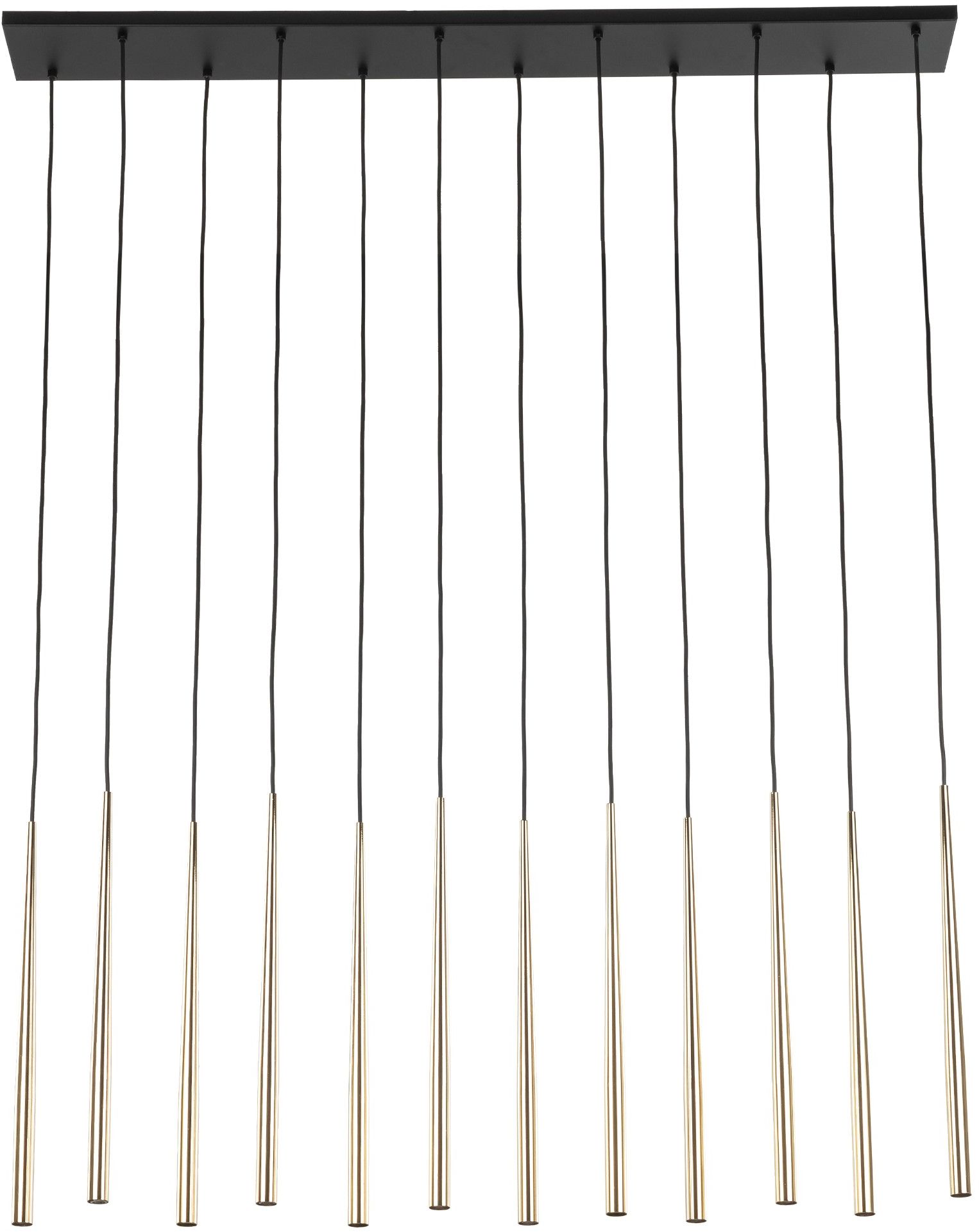 TK Lighting Piano závesné svietidlo x8 W čierna-zlatá 10119