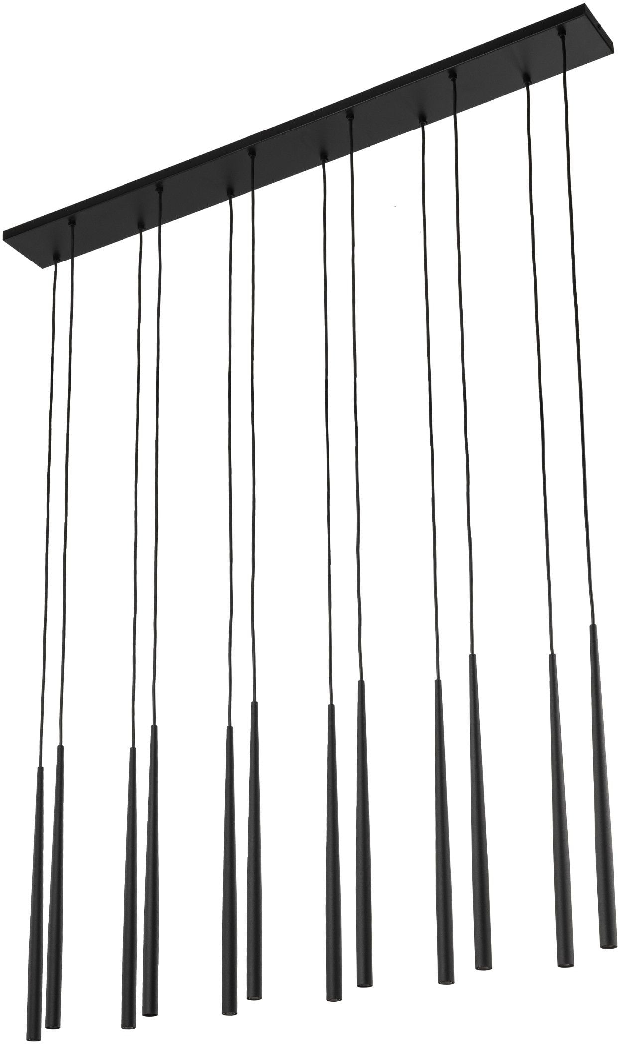TK Lighting Piano závesné svietidlo x8 W čierna 10115