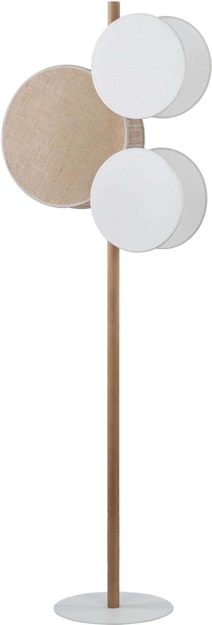 TK Lighting Pulse stojaca lampa 3x15 W biela-drevo 5960