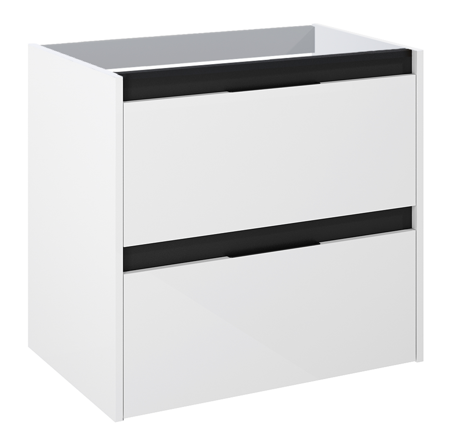 Roca Alpine skrinka 45.2x68.5x59 cm závesná kúpeľňová skrinka pod umývadlo biela-čierna A857864606