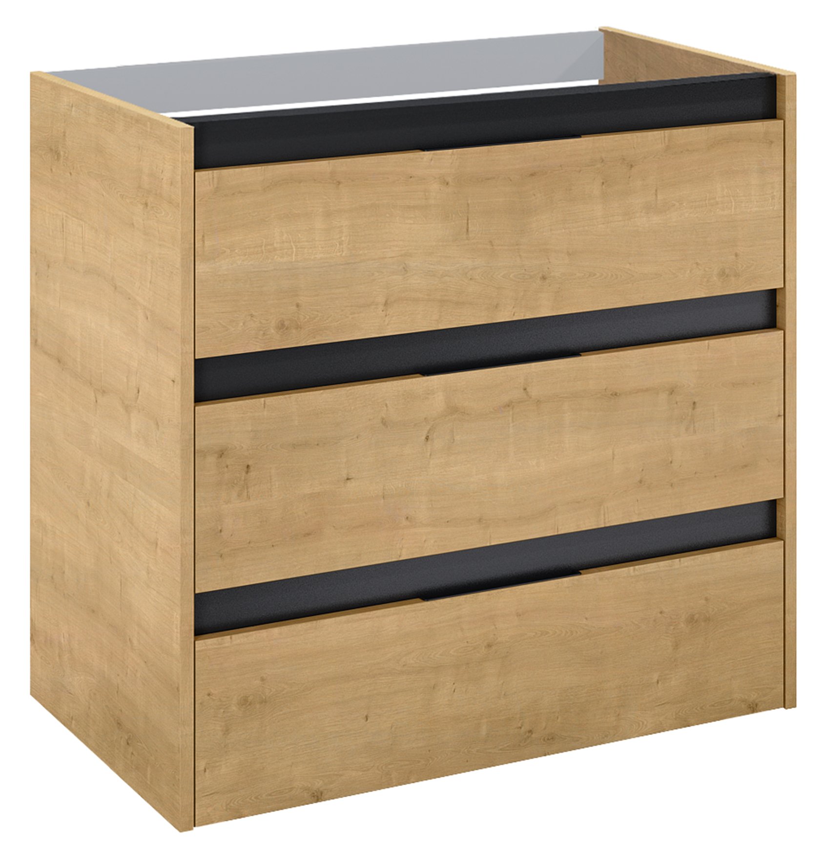 Roca Alpine skrinka 78.5x45.2x74 cm závesná kúpeľňová skrinka pod umývadlo dub A857868464