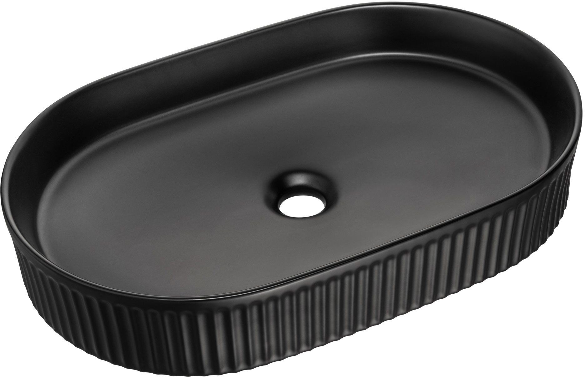 Comad Beyond umývadlo 56x36 cm oválny pultové umývadlo čierna BEYOND 3 BLACK ( E-6531 )