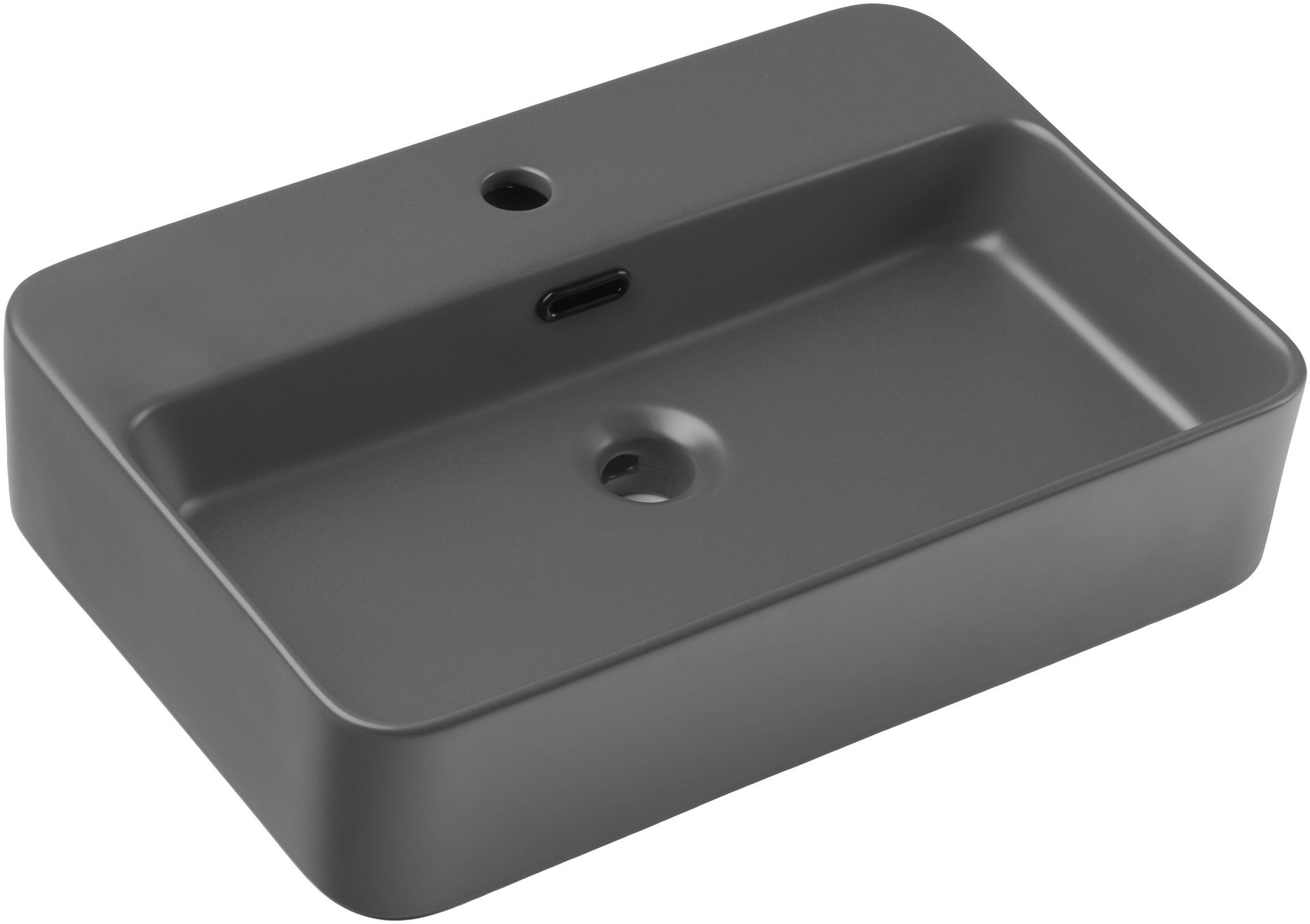 Comad Trust 2 umývadlo 55x38 cm obdĺžnik pultové umývadlo sivá/kamenná TRUST 2 MATT DARK GREY ( E-6282 )