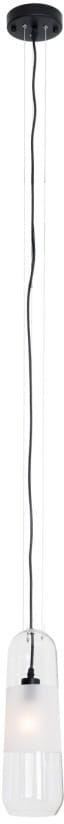 MaxLight Mauri závesné svietidlo 1x12 W čierna-priehľadná P0588