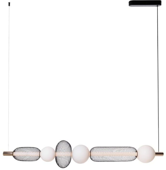 MaxLight Bora závesné svietidlo 1x29 W čierna-zlatá P0593