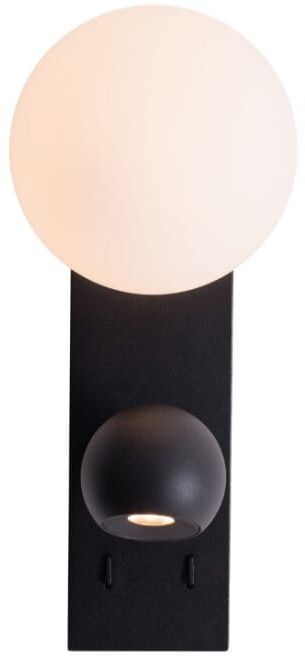 MaxLight Atom nástenná lampa 2x5 W čierna W0351