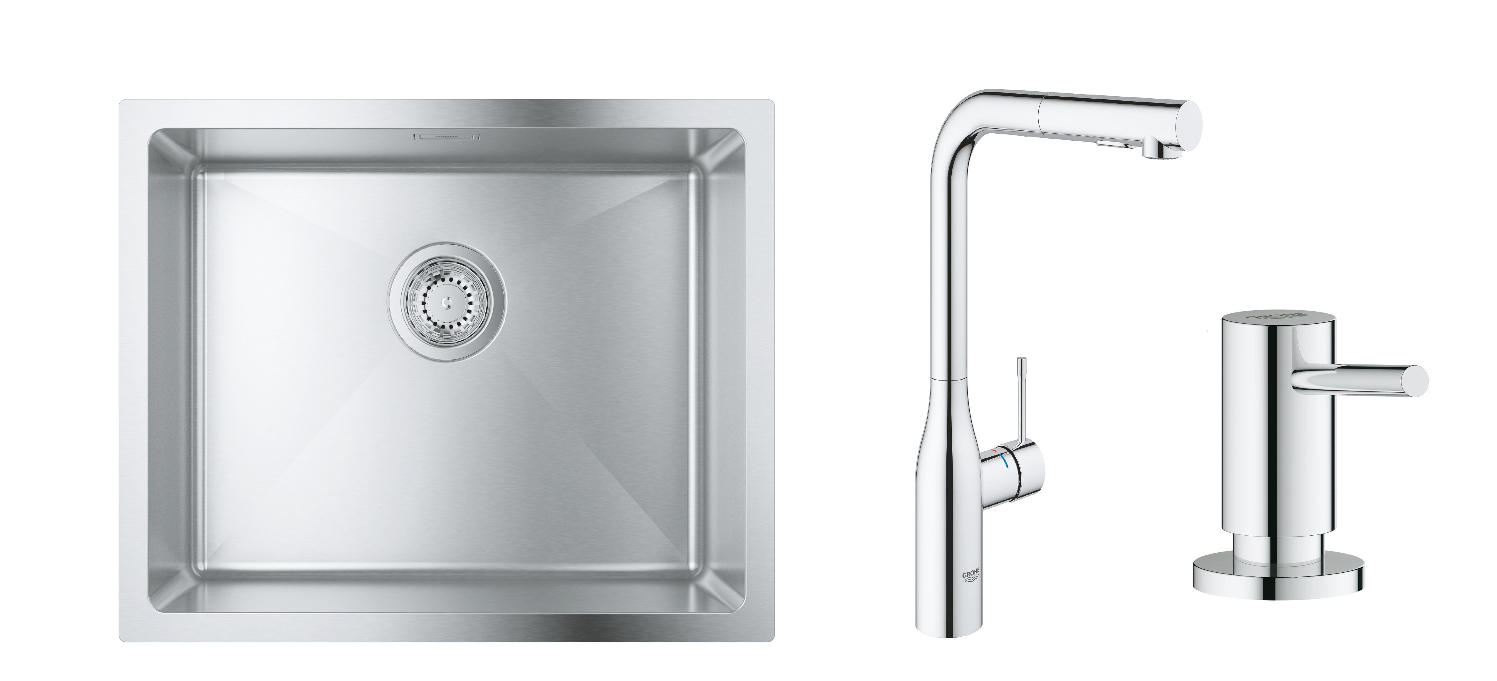 Súprava kuchynská batéria Grohe Essence 30270000, nerezový drez Grohe K700 31574SD1, 40535000
