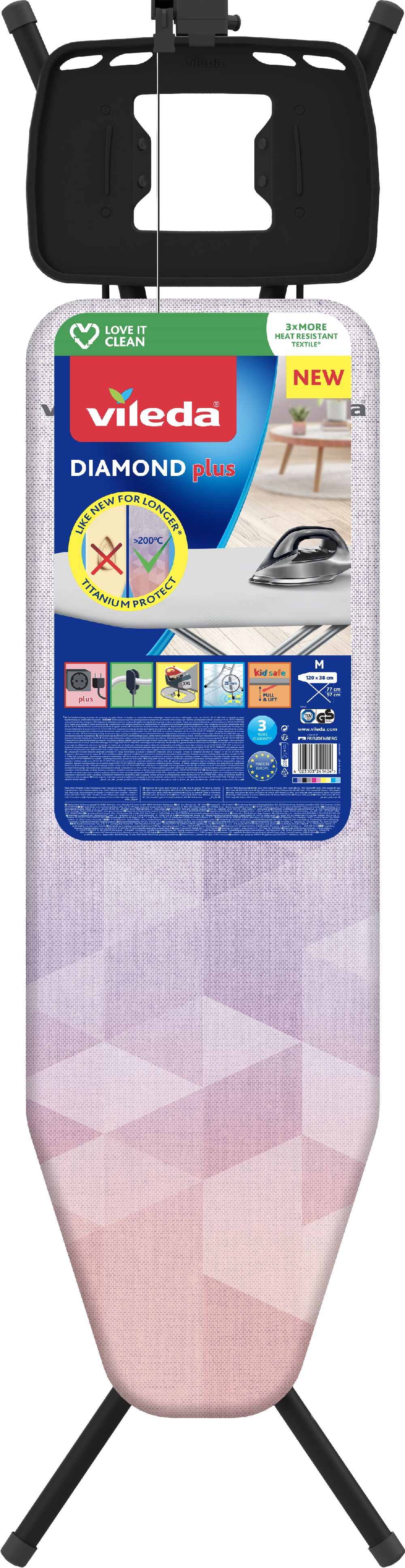 Vileda Diamond Plus žehliaca doska 169x44 cm 173270