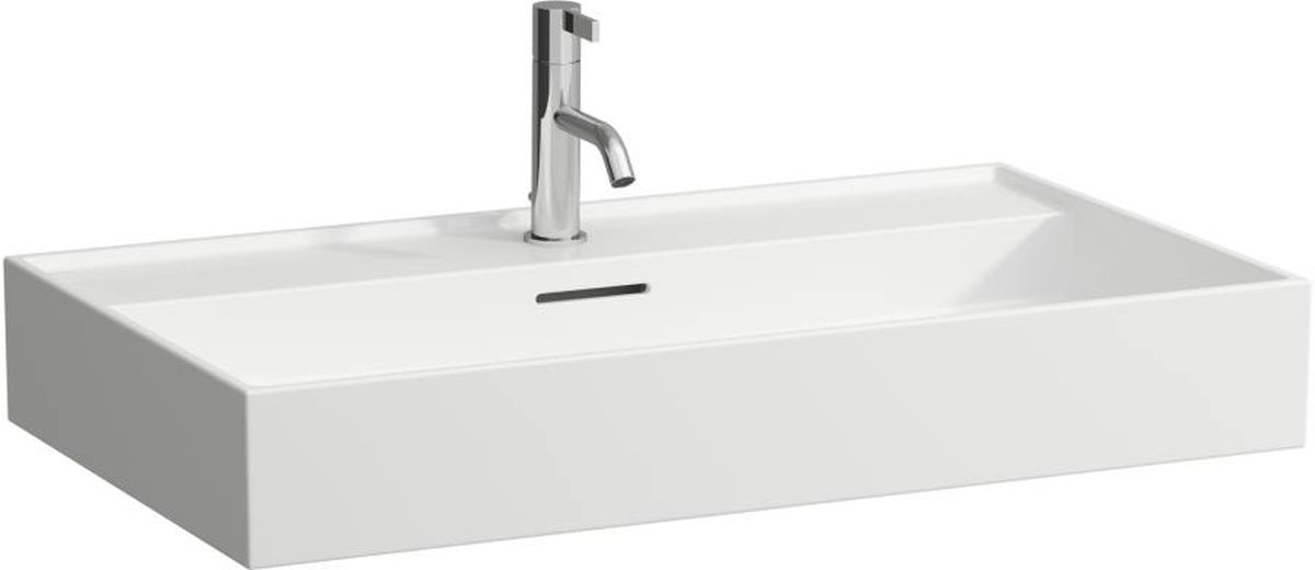 Laufen Kartell umývadlo 80x46 cm obdĺžnik klasické umývadlo-umývadlo na nábytok biela H8103367571041