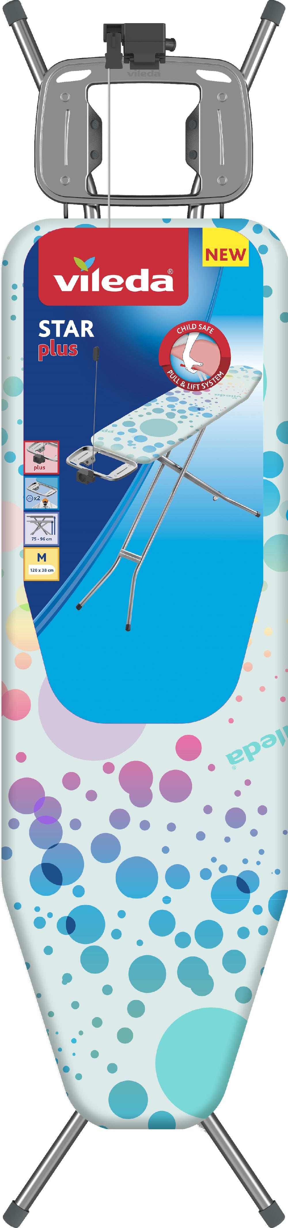 Vileda Star Plus žehliaca doska 120x38 cm 170372