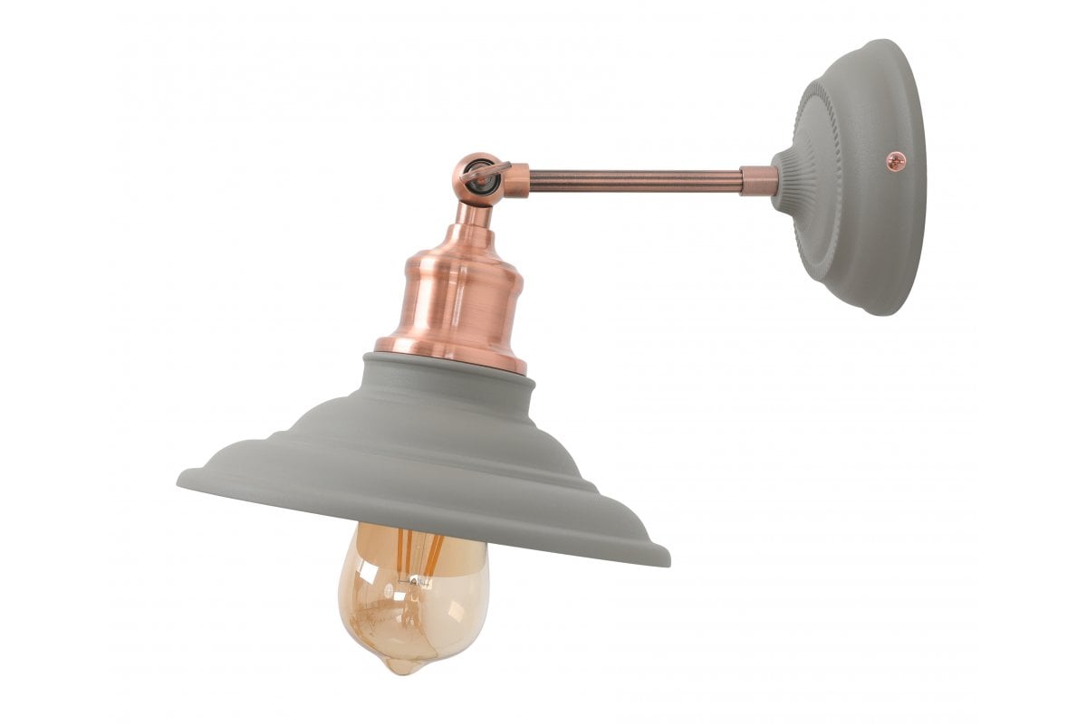 GTV Loret nástenná lampa 1x40 W sivá OS-LOR-E27-15-DEC