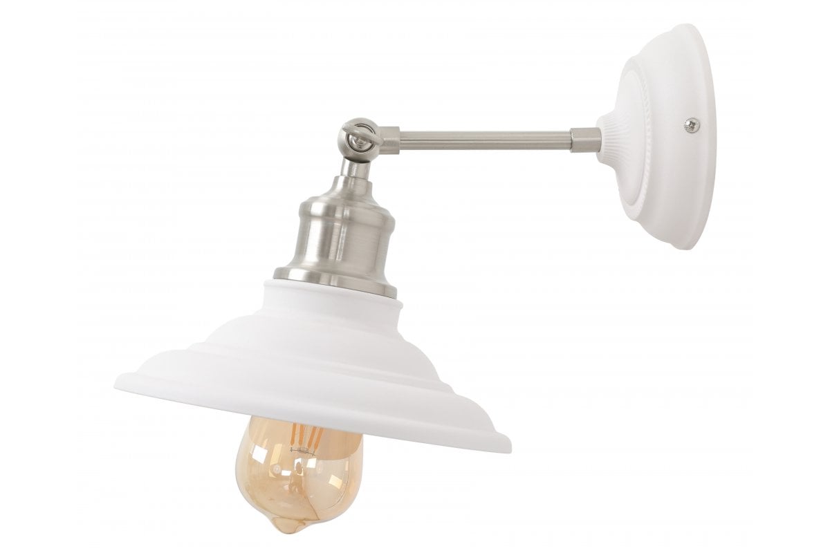 GTV Loret nástenná lampa 1x40 W biela OS-LOR-E27-00-DEC