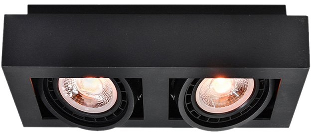 GTV Loid stropné svietidlo 2x40 W čierna OS-LOID-2GU10-10-DEC
