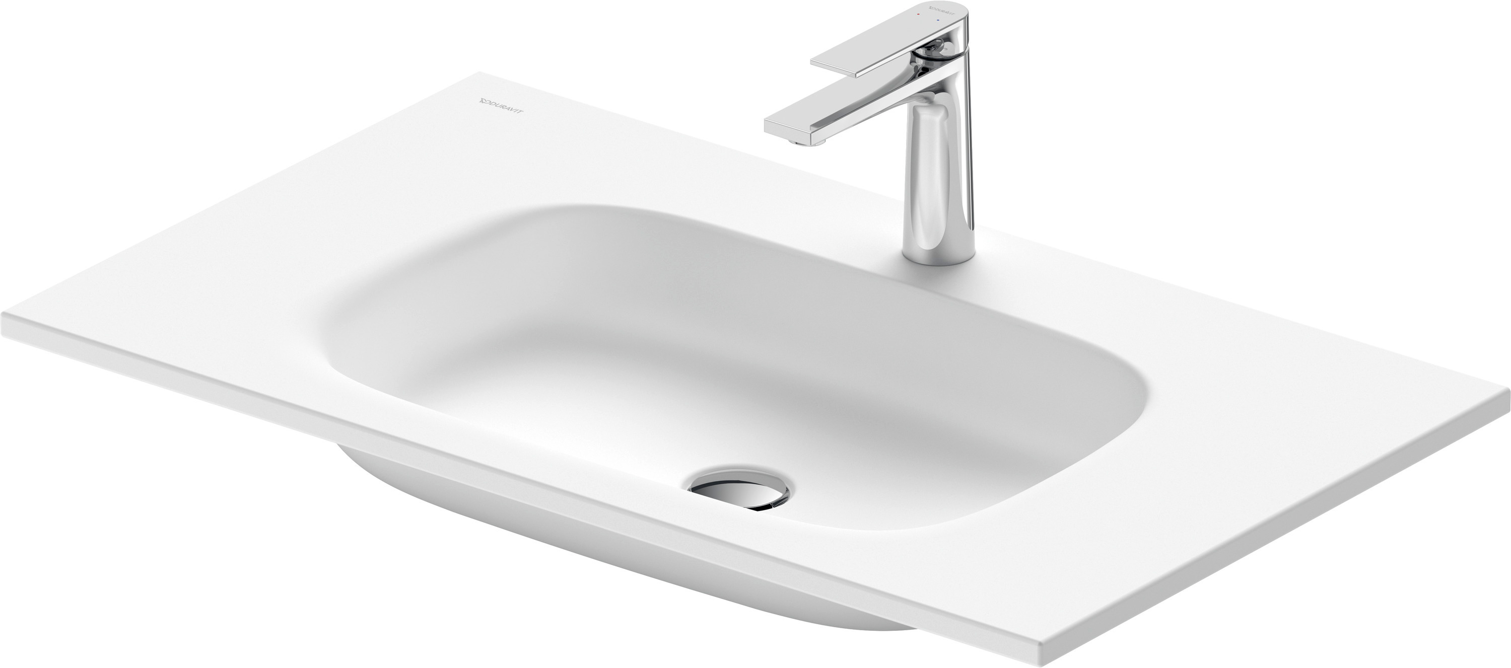 Duravit Sivida umývadlo 82x48.5 cm obdĺžnik umývadlo na nábytok biela 2650013200