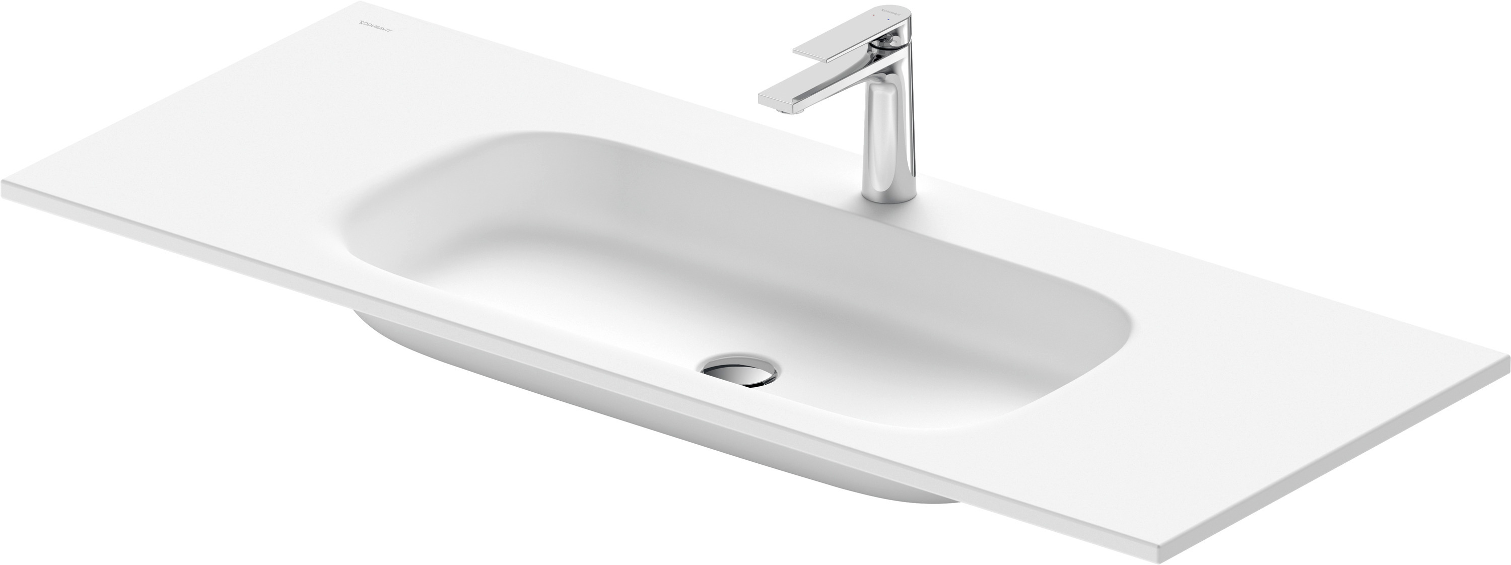 Duravit Sivida umývadlo 122x48.5 cm obdĺžnik umývadlo na nábytok biela 2650033200