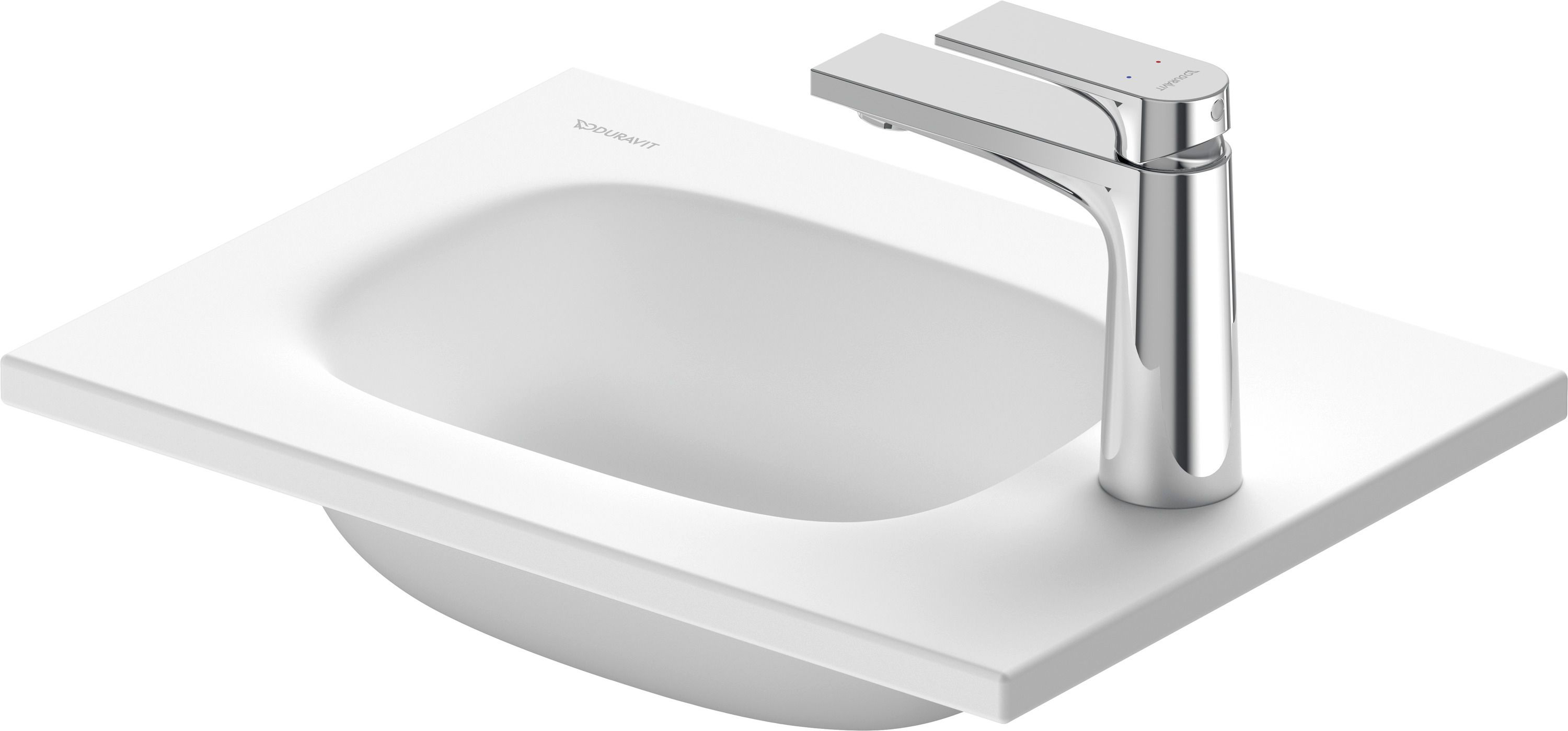 Duravit Sivida umývadlo 41x33 cm obdĺžnik umývadlo na nábytok biela 2650053200