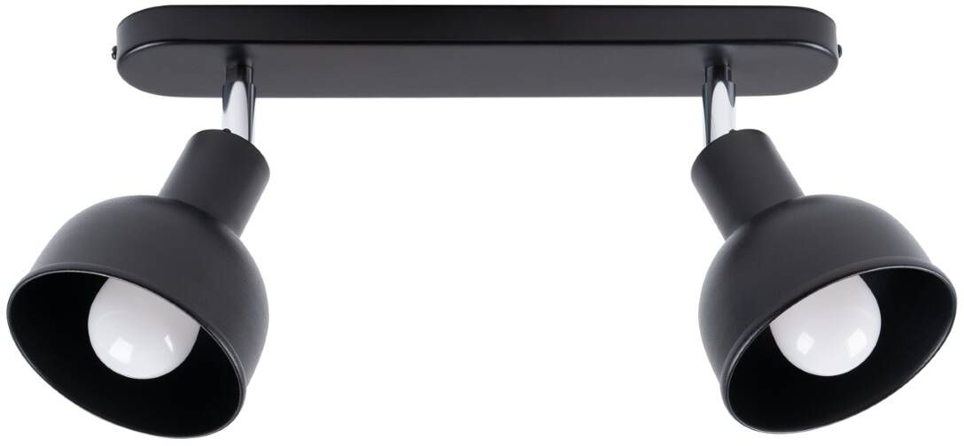 Sollux Lighting Elba stropné svietidlo 2x15 W čierna SL.1317