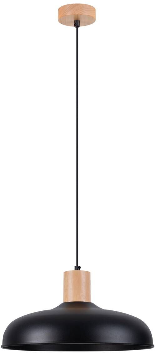 Sollux Lighting Indy závesné svietidlo 1x15 W čierna-drevená SL.1324