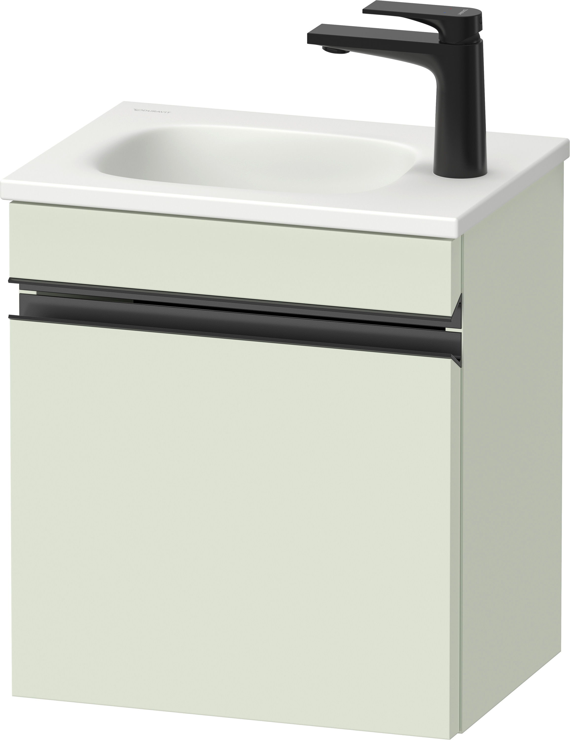 Duravit Sivida skrinka 40x29.5x44 cm závesná kúpeľňová skrinka pod umývadlo čierna-zelená SV4649RBDHH0000