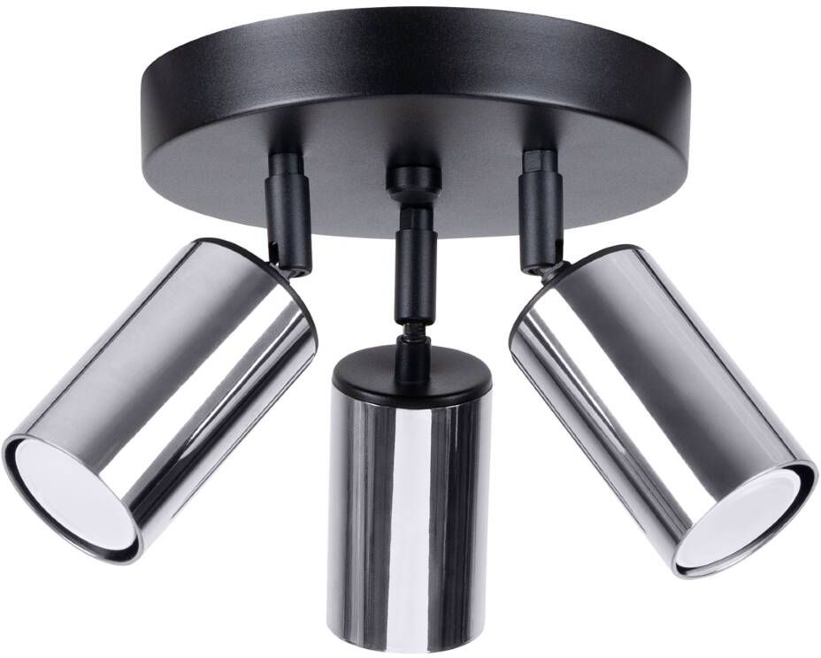 Sollux Lighting Winx stropné svietidlo 3x10 W čierna-chrómová SL.1369