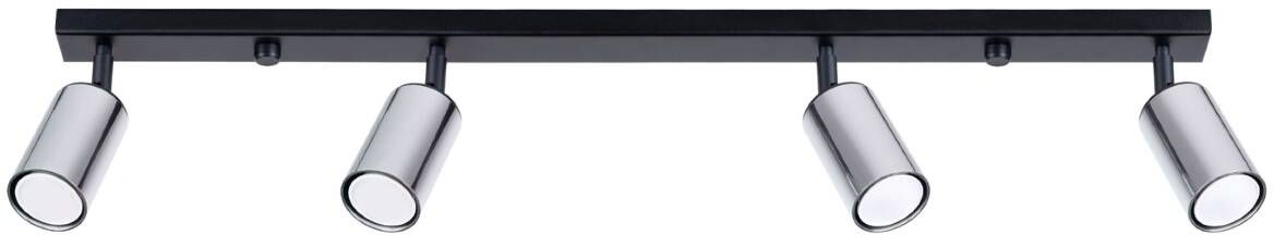 Sollux Lighting Winx stropné svietidlo 4x10 W čierna-chrómová SL.1371