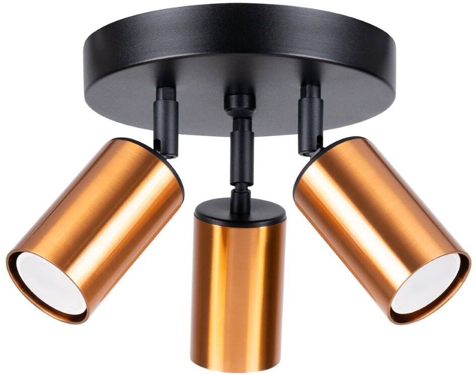 Sollux Lighting Winx stropné svietidlo 3x10 W čierna-medená SL.1377