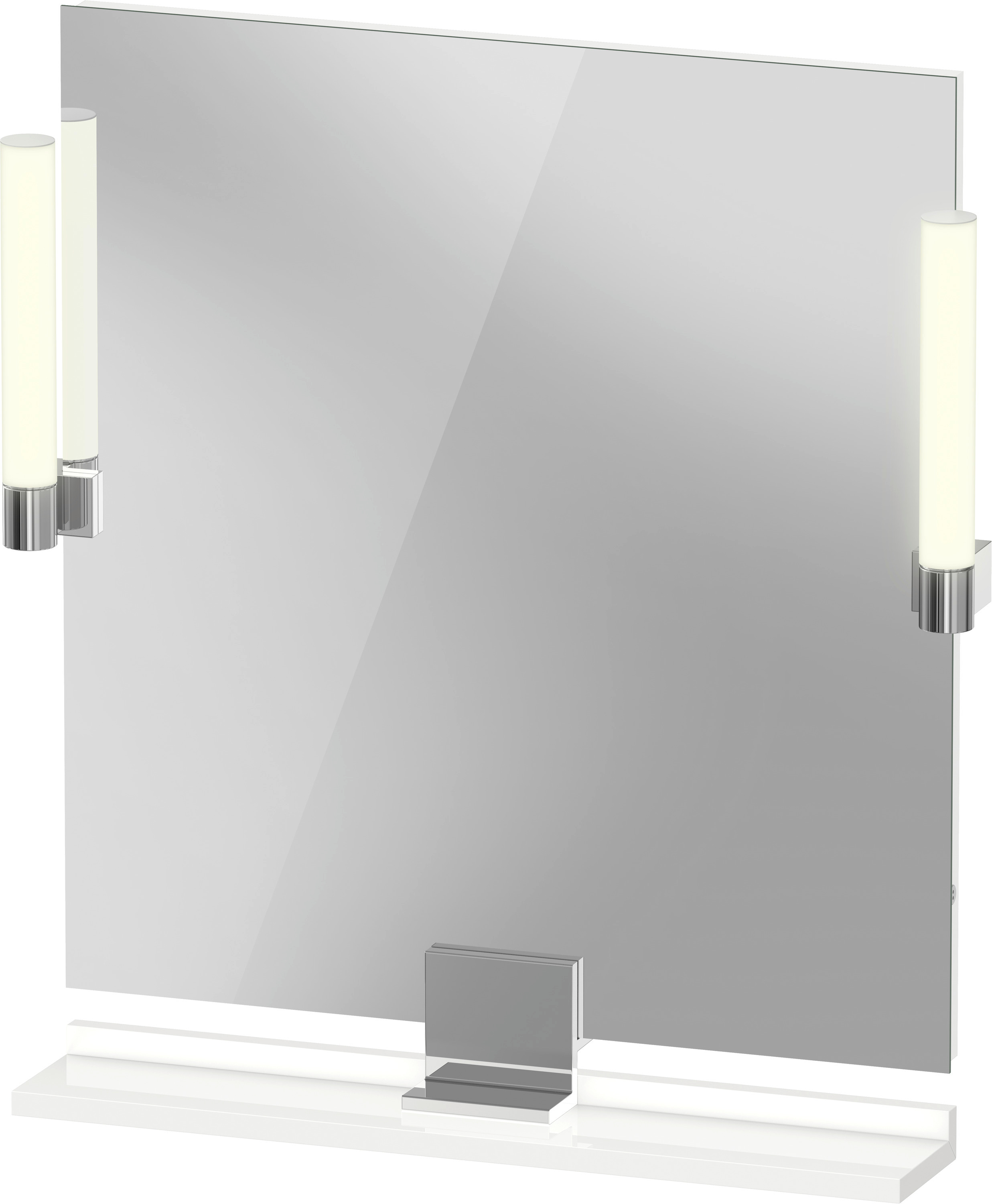 Duravit Sivida zrkadlo 65x65 cm štvorcový s osvetlením biela-chrómová SV7421010220000
