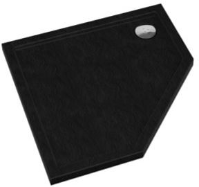 Schedpol Corrina New päťuholníková sprchová vanička 80x80 cm čierna 3.4397/C/ST