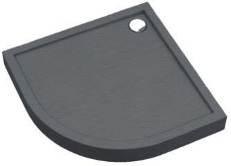 Schedpol Competia New polkruhová sprchová vanička 80x80 cm sivá 3.4633/S/ST